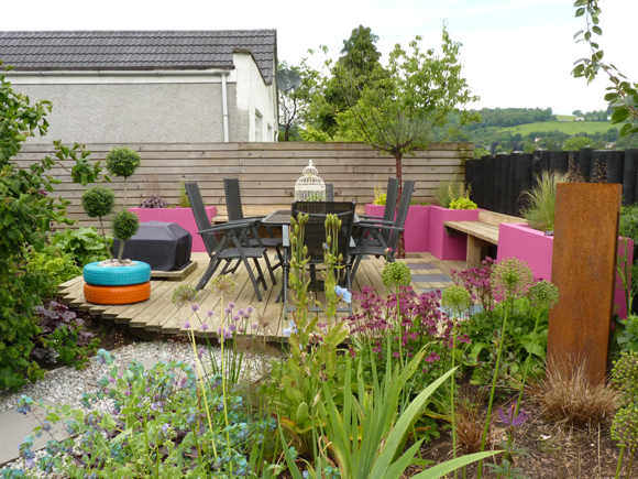 The new deck provides a contemporary space to enjoy the lovely views