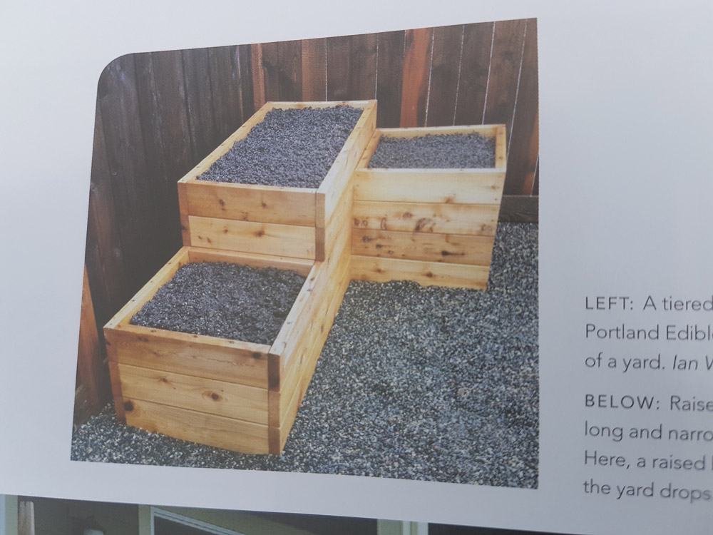 A tiered raised bed