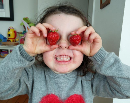I've only got eyes for yummy strawberries!