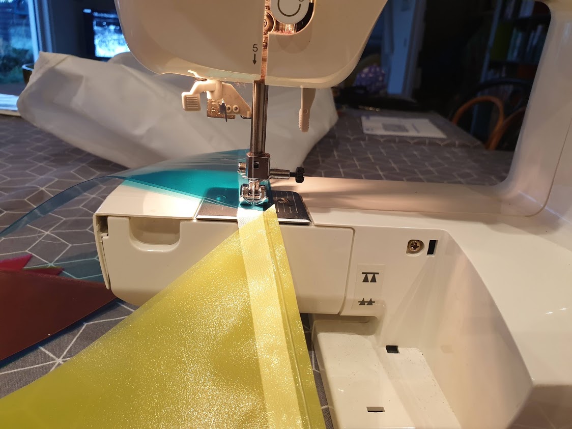 You can sew or staple your bunting together