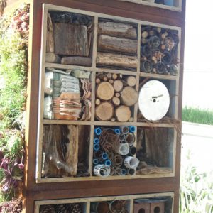 A trendy wildlife tower is a great way to recycle materials