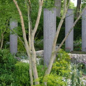 The columns in Cleve West's garden