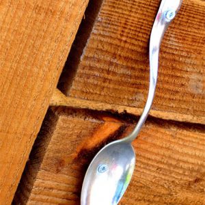 A spoon handle