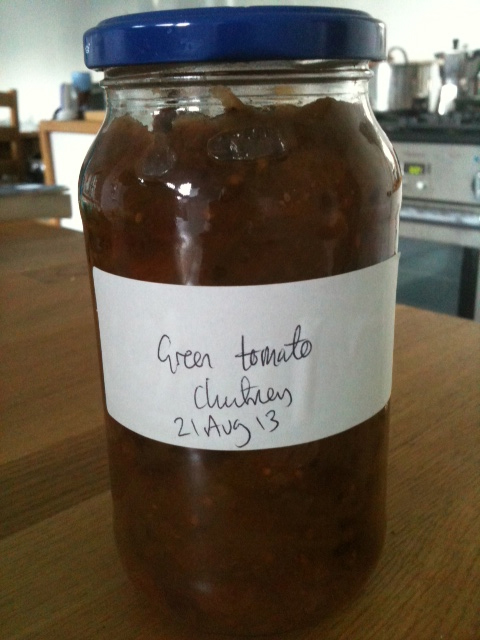  Top Tip for Tasty Tomatoes The end result - a jar of lovely green tomato chutney. Do we really have to wait 2-3 months Auntie Alison?!?