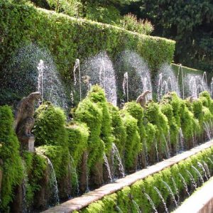 The stunning waterfalls at Villa d'Este