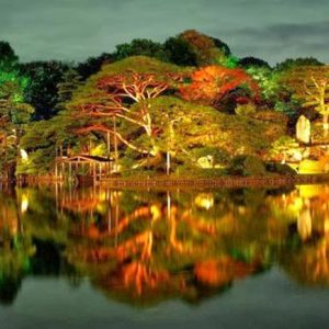 The Rikugien Gardens in Japan