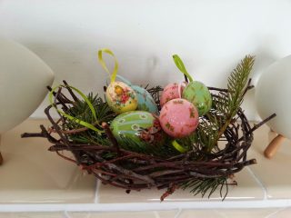 My Easter twig basket