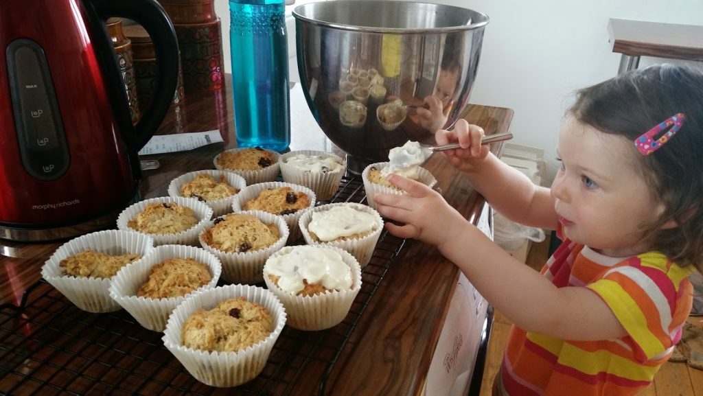 Yummy courgette muffins