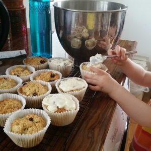 Yummy courgette muffins