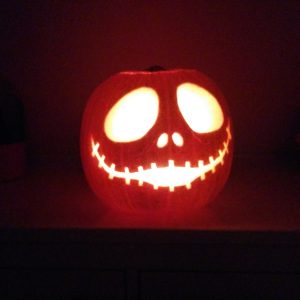 Doesn't my pumpkin lantern look great all lit up!