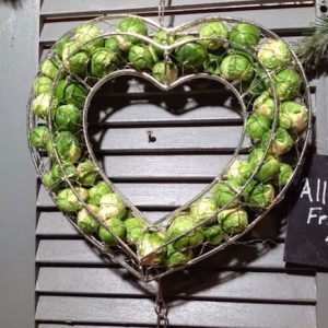 Brussel sprouts wreath