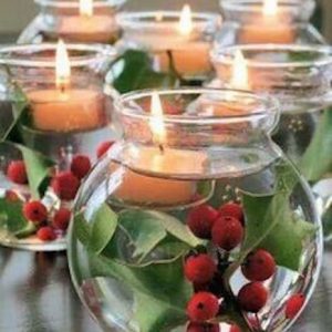 Christmas candle jar
