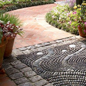 Mosaics can be intricate paving choice