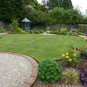 Nice edging gives the lawn a sharp look