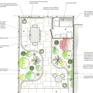 Our design for a contemporary courtyard garden