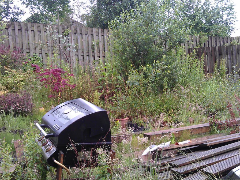 Before: the garden was overgrown and unusable