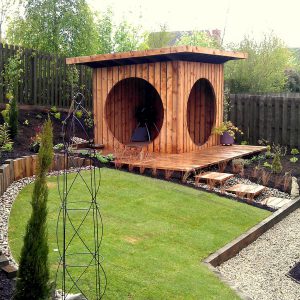 The garden pod makes a strong statement