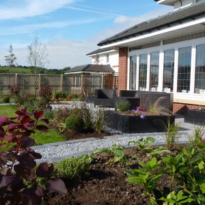 Raised beds and the new patio