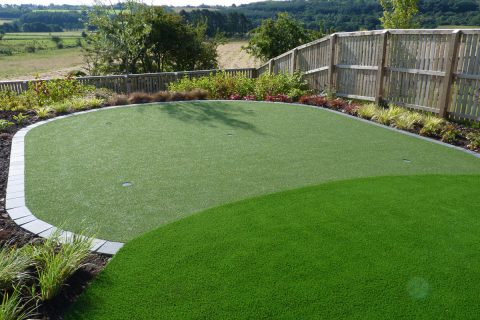 Two different kinds of artificial grass were required