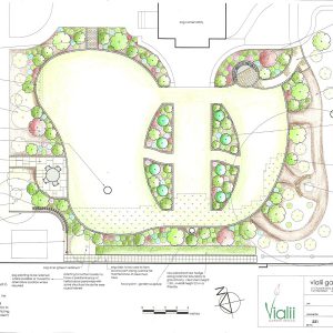 Our design for the sculpture garden