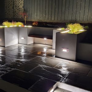 Lighting built into walls and seating can look great