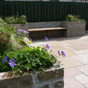Planting in the new bespoke seating