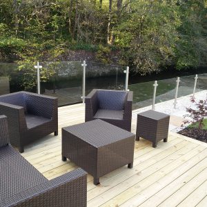 The new relaxing riverside deck