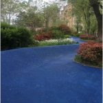 This is our favourite! How cool is this blue path, like a wave through the garden!