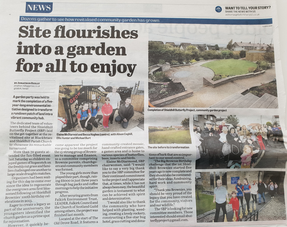 A Vialii garden design featured in the Falkirk Herald