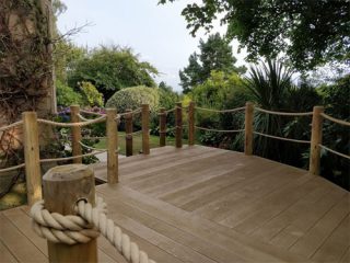 Millboard composite decking paired with chunky ropes looks stunning
