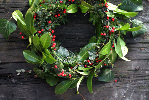 Make a festive wreath for your front door this Christmas