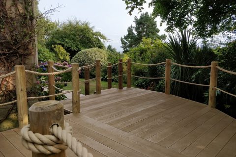 The new decking is the perfect place to relax