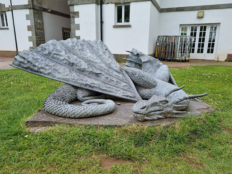Huge dragon sculpture