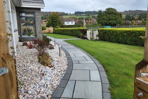 The new paths make it easy to move around the front garden now