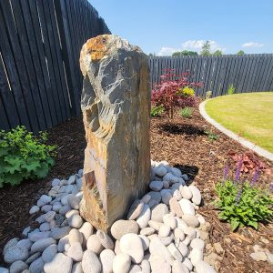 The beautiful standing stone water feature