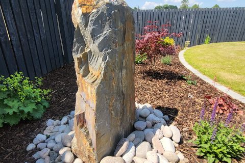 The beautiful standing stone water feature