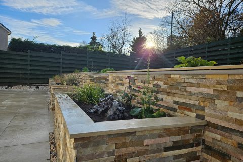 Beautiful cladding to the raised beds